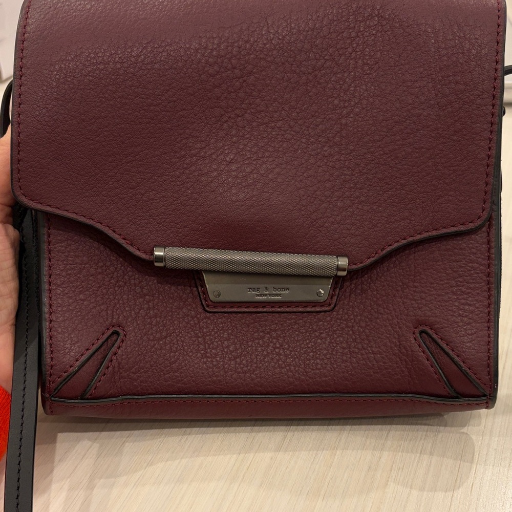 Rag & Bone Deep Burgamdy Leather Crossbody Bag